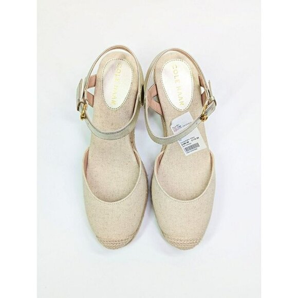 Cole Haan Cloudfeel Women's Espadrille Wedge Heels Linen Size 8 (MSRP $160) - Picture 3 of 9